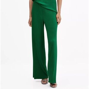 NWT Mango Plisse Pant in Green
